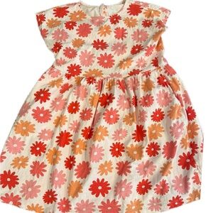 Primary size 10 floral dress red orange